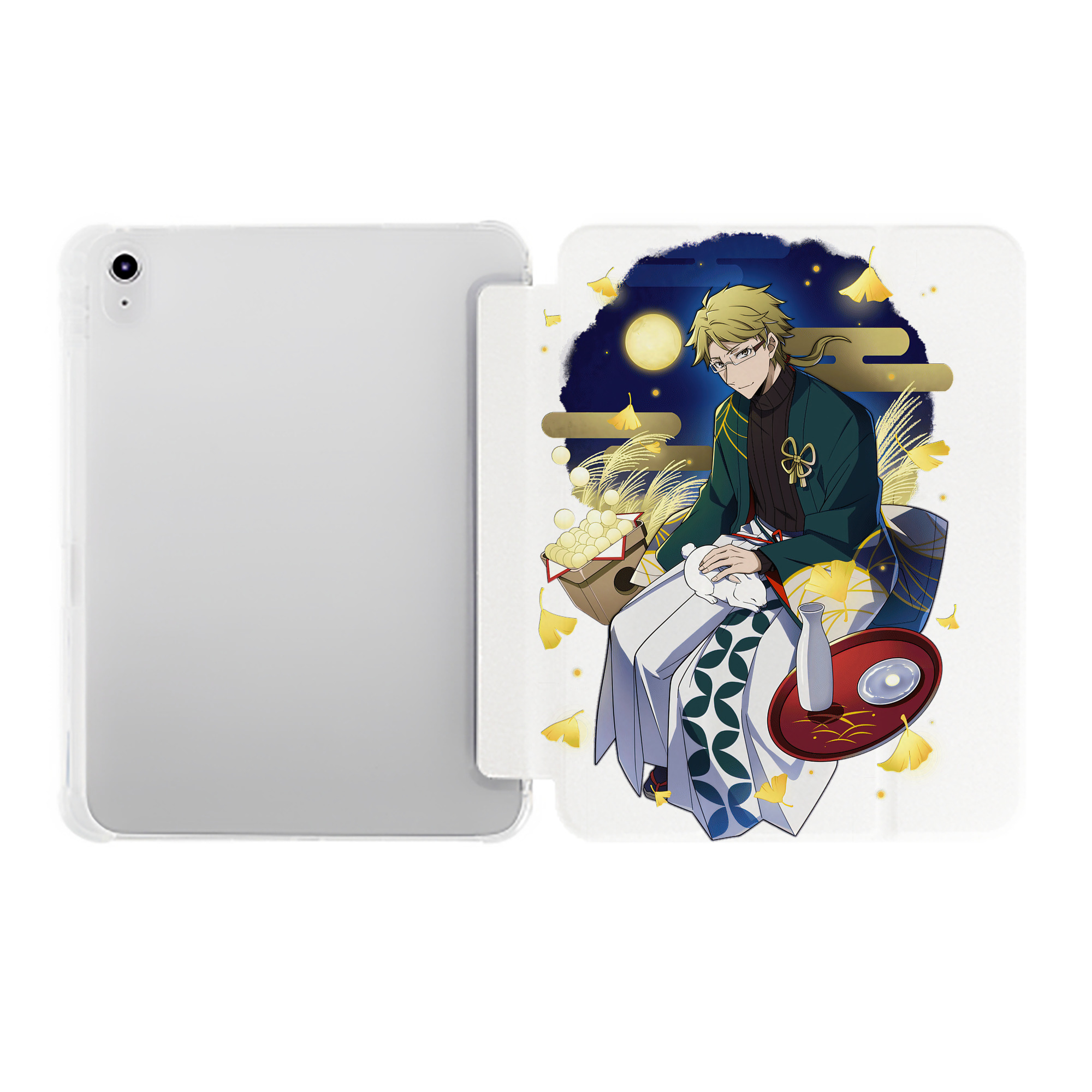 （画像用） 文豪ストレイドッグス Bungo Stray Dogs IPad ケース ペン収納付き 三つ折りスタンド PUレザー×シリコン 対応機種9.5/10.5/10.9インチ